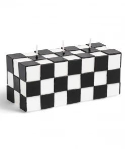&klevering Check Rectangle Candle in Black