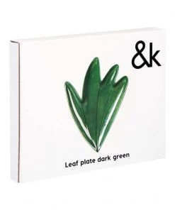 &klevering Trinket Plate Leaf Dark Green