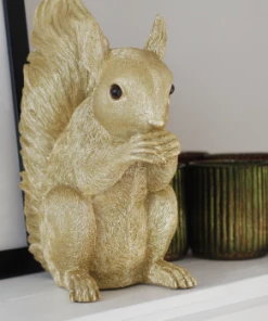 &klevering Coin Bank Gold Squirrel