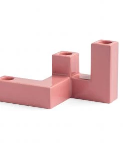&klevering Blush Pink Tube Candle Holder / Sculpture
