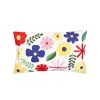 &klevering 30x50cm Cotton Embroided Flower Cushion