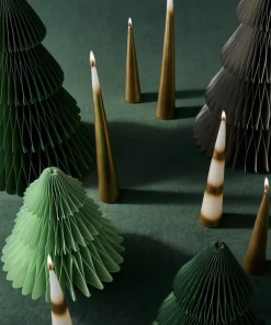 &klevering Set of 3 Gold Javelin Candle