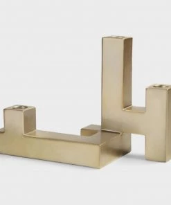 &klevering Gold Large Candle Holder Sculpture