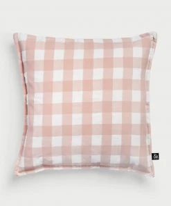 &klevering Pink Gingham Cushion