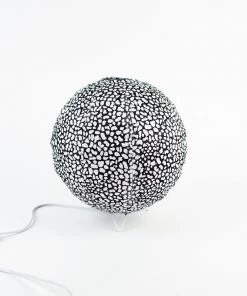 &klevering Black Fabric Lamp with White Dots