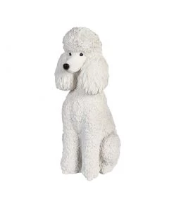 &klevering White Poodle Sitting Coinbank