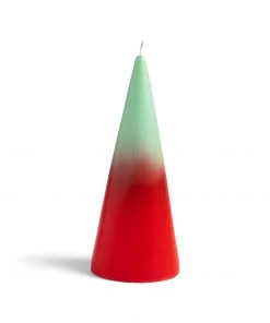 &klevering Fade Cone Candle Large - Red + Green