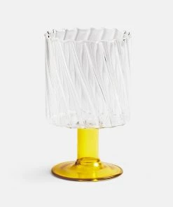 &klevering Twirl Yellow Glass - Set of 2