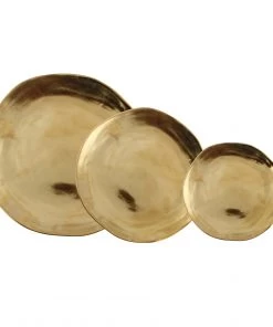&klevering Set of 3 Imperfect Gold Plates