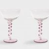 &klevering Pink Spiral Champagne / Cocktail Glasses