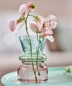 &klevering Three Colour Pastel Glass Vase