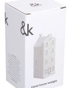 &klevering Canal House Tealight Holder - Clock