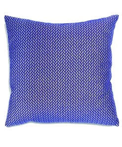 &klevering Square Herringbone Cushion - Blue