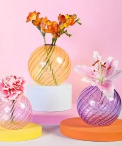 &klevering Purple Spiral Vase