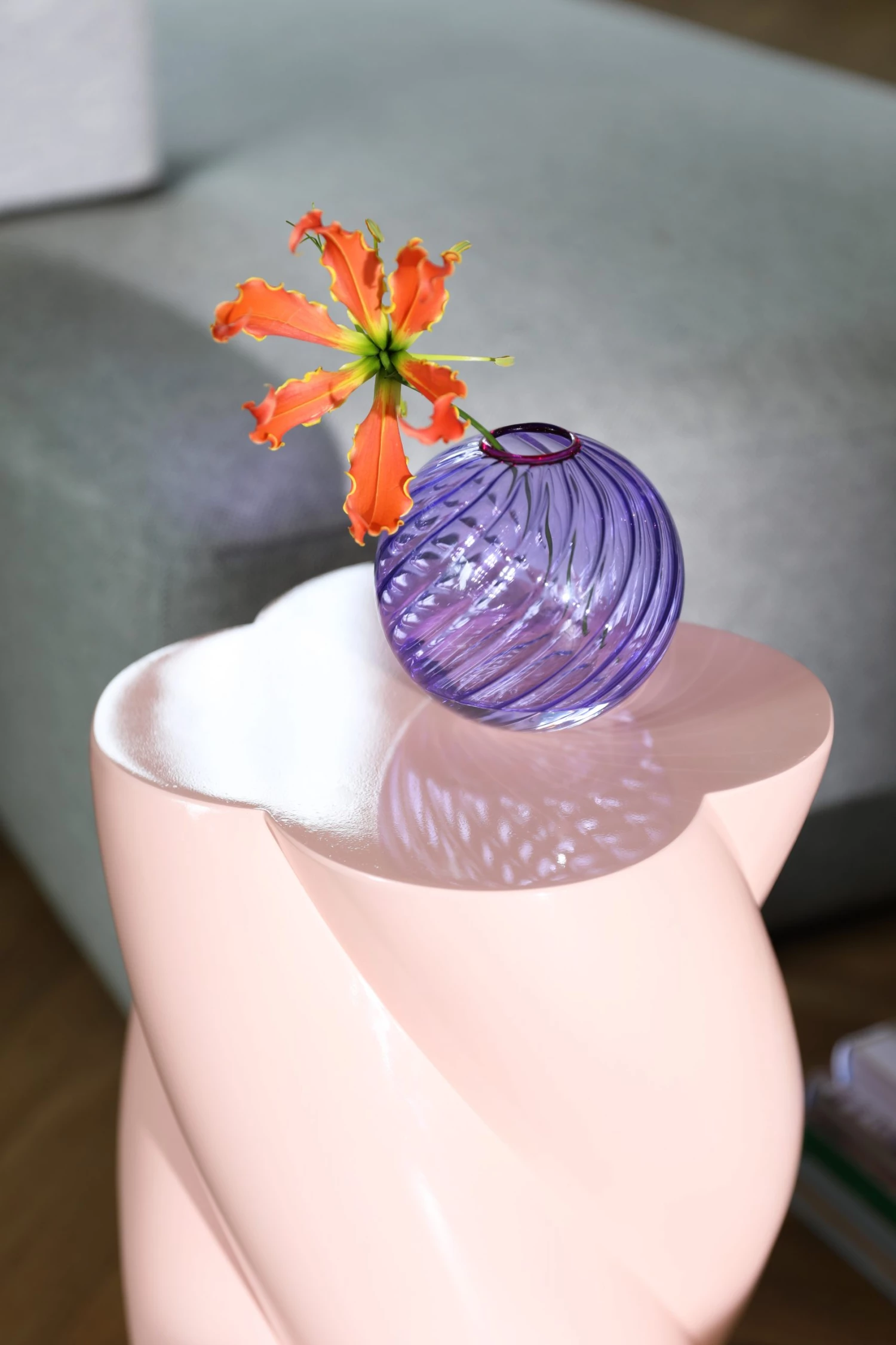 &klevering Spiral Vase Purple &klevering Spiral Vase Purple