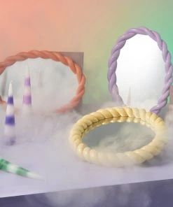 &klevering Braid Round Wall Mirror Vanilla