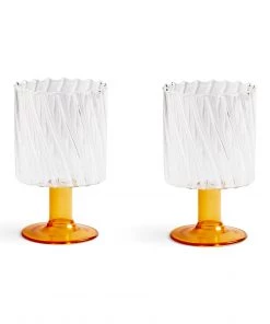 &klevering Twirl Orange Glass - Set of 2