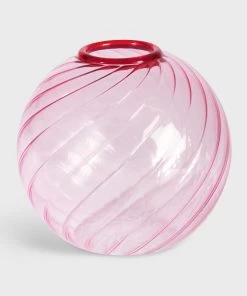 &klevering Pink Spiral Vase