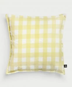 &klevering Cushion gingham square yellow