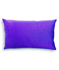 &klevering Rectangle Herringbone Cushion - Purple