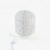 &klevering White Fabric Lamp with Black Dots