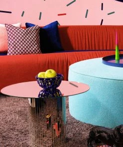 &klevering Square Herringbone Cushion - Blue