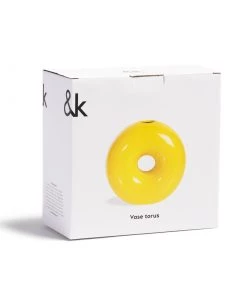 &klevering Yellow Torus Vase