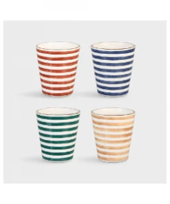 &klevering Set of 4 Large Multicolor Casablanca Mugs
