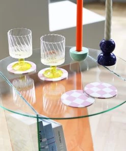 &klevering Twirl Yellow Glass - Set of 2