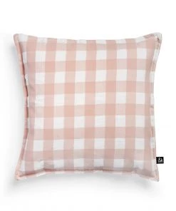 &klevering Pink Gingham Cushion