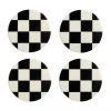&klevering Set Of 4 Black Check Coasters