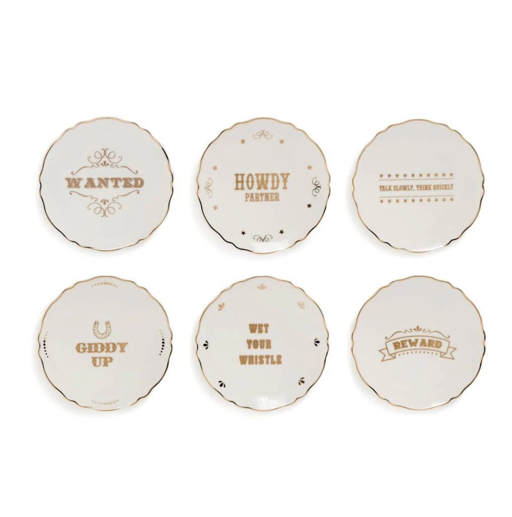 &klevering Western Slogan Fine China Plate &klevering Western Slogan Fine China Plate