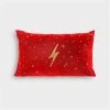 &klevering Cushion Lightning Red Rectangle