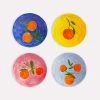 &klevering Orange Twig Plate Small Set of 4