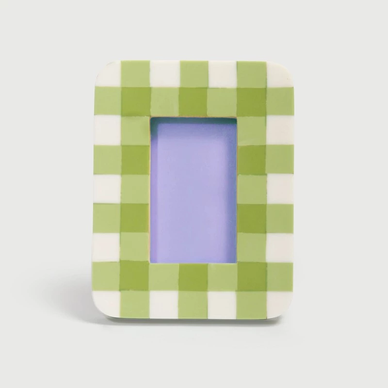 &klevering Mint Vichy Gingham Frame &klevering Mint Vichy Gingham Frame