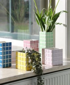 &klevering Yellow Tile Planter