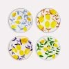 &klevering Set of 4 Large Lemon Twig Plate