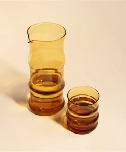 &klevering Set of 4 Faux Bamboo Glasses