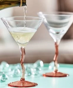 &klevering Wobbly Stemed Martini Glasses