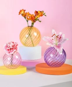 &klevering Purple Spiral Vase