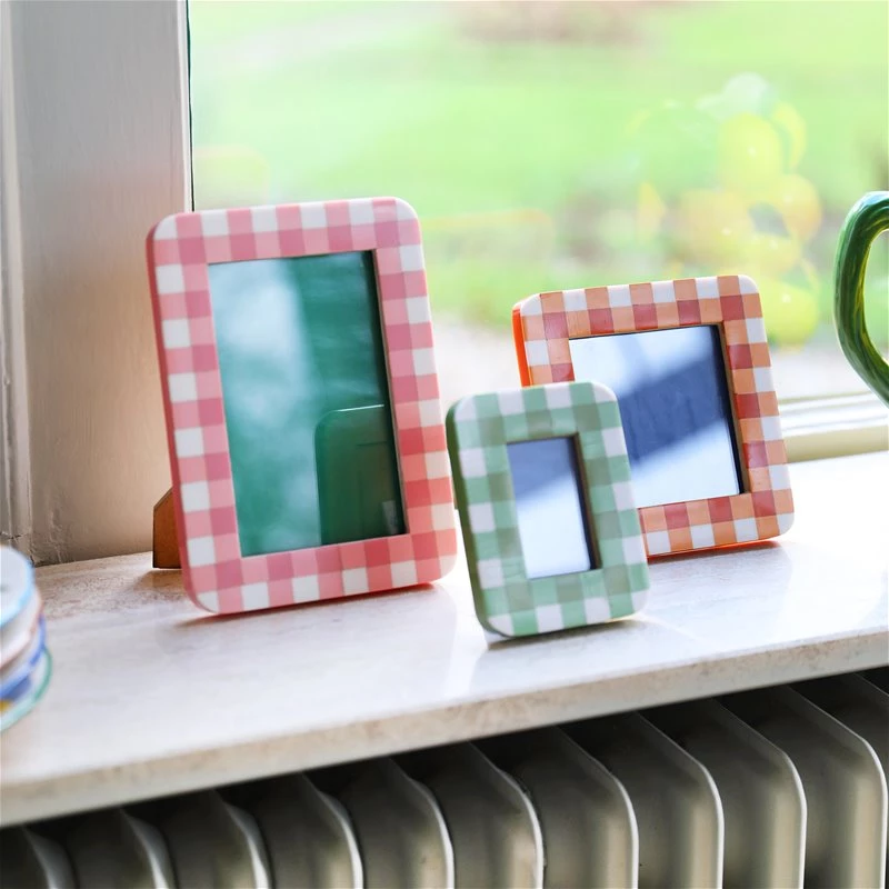 &klevering Mint Vichy Gingham Frame &klevering Mint Vichy Gingham Frame
