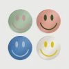 &klevering Smiley Face Glass Coaster Set